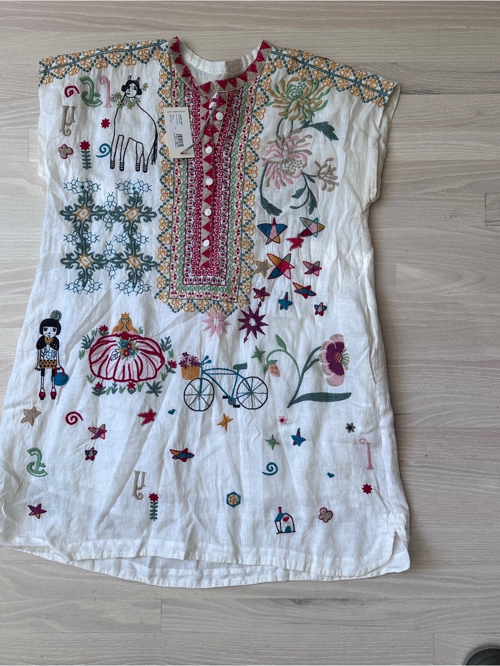 Johnny Was Mishti MIDI Linen Dress - Picture 3 of 9